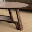 Table de bout ronde en noyer noir