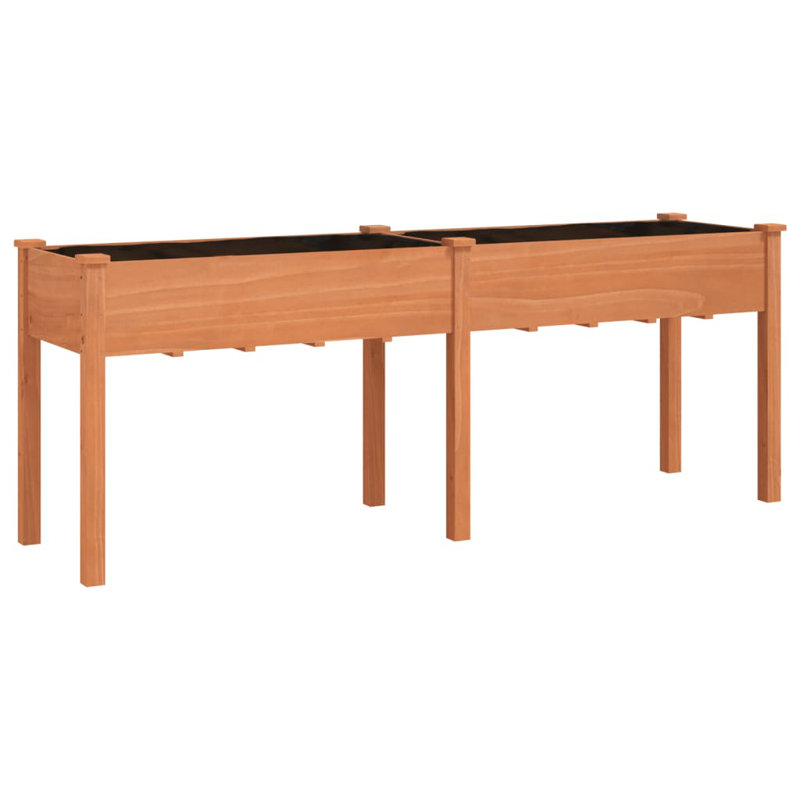 Otterson Wood Planter Box, 29.92" H x 79.92" W x 20.87" D, Brown