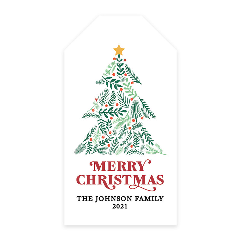 Étiquettes abstraites personnalisées personnalisées Merry Christmas