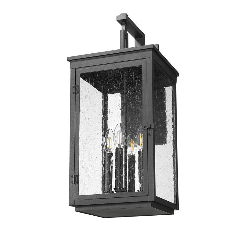 Kasey Sand Black Outdoor Wall Light, 23.75" H x 10" W x 11.75" D, 4 Lights