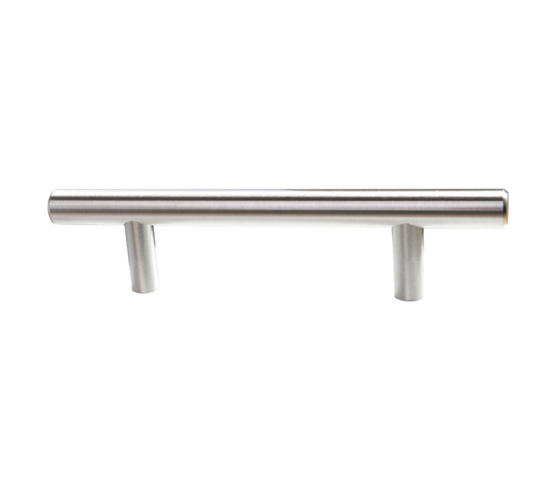 3.5 in. Satin Nickel Modern Bar Cabinet Pulls with Mounting Hardware (25-Pack)