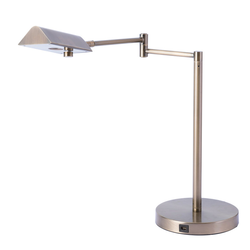 Lampe de bureau 17,5 po Pipkins, Laiton antique
