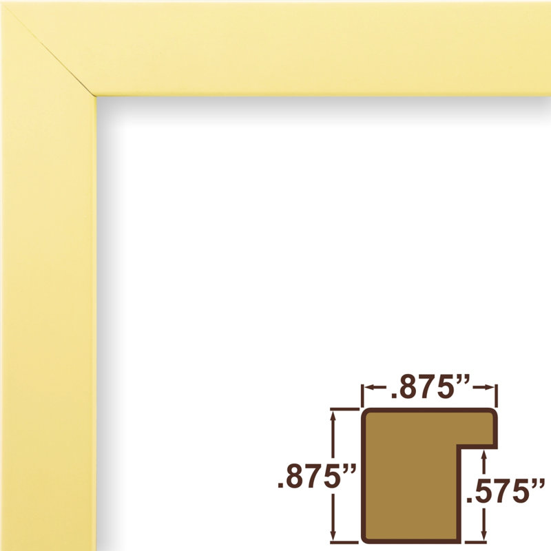 Cadre photo confetti 0,875 po Confetti, L 20 po x H 30 po avec passe-partout l 16 po x H 2, Jaune clair