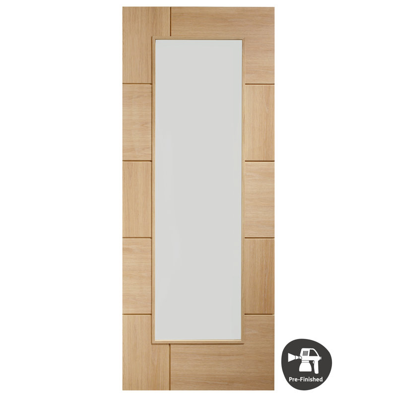 Internal Glazed Oak Pre-Finished Messina, 1981mm H x 762mm W x 35mm D