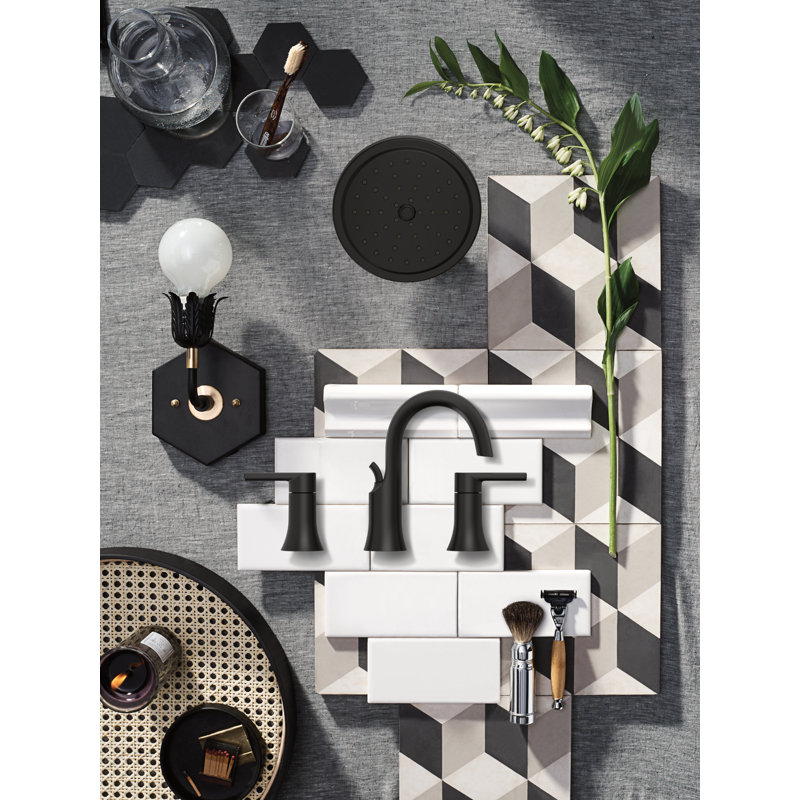 Doux Posi - Garniture de douche à pression équilibrée avec poignée levier, soupape requise, Noir mat