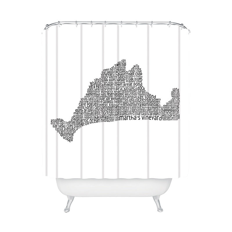 Martha de rideau de douche simple + crochets restudio designs