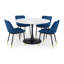 Gerson 127 cm H Velvet Side Chair in Blue-1760610192