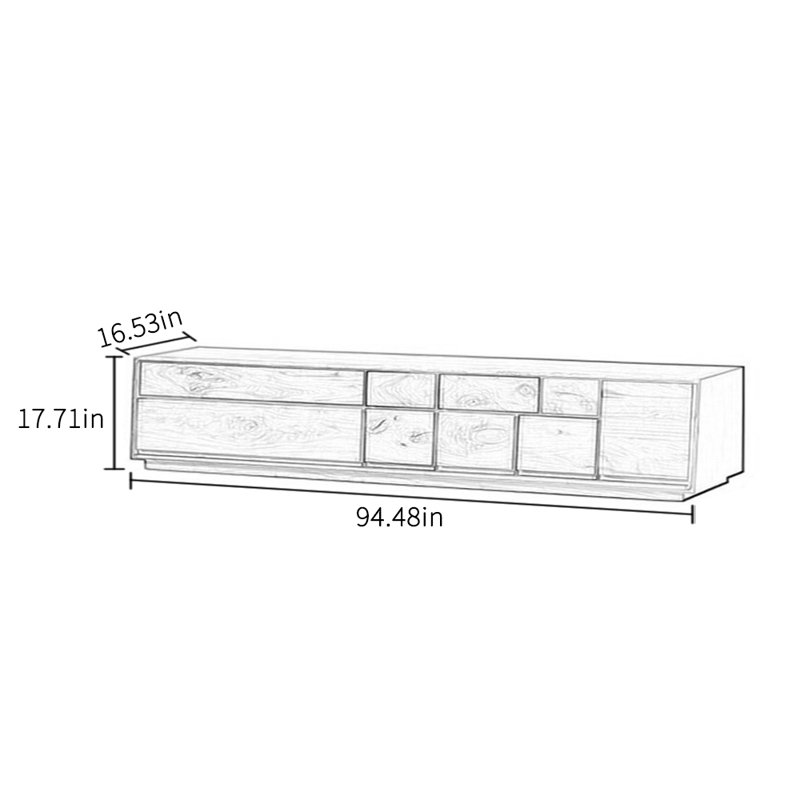 Design sense solid wood TV cabinet