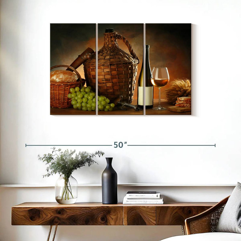 Yarlin Feast With Wine, 24" H x 38" W