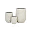 Pots de fleurs légers en fibre de verre couleur ardoise, ensemble de 3 - Intérieur/Extérieur-1292389102-1292389099