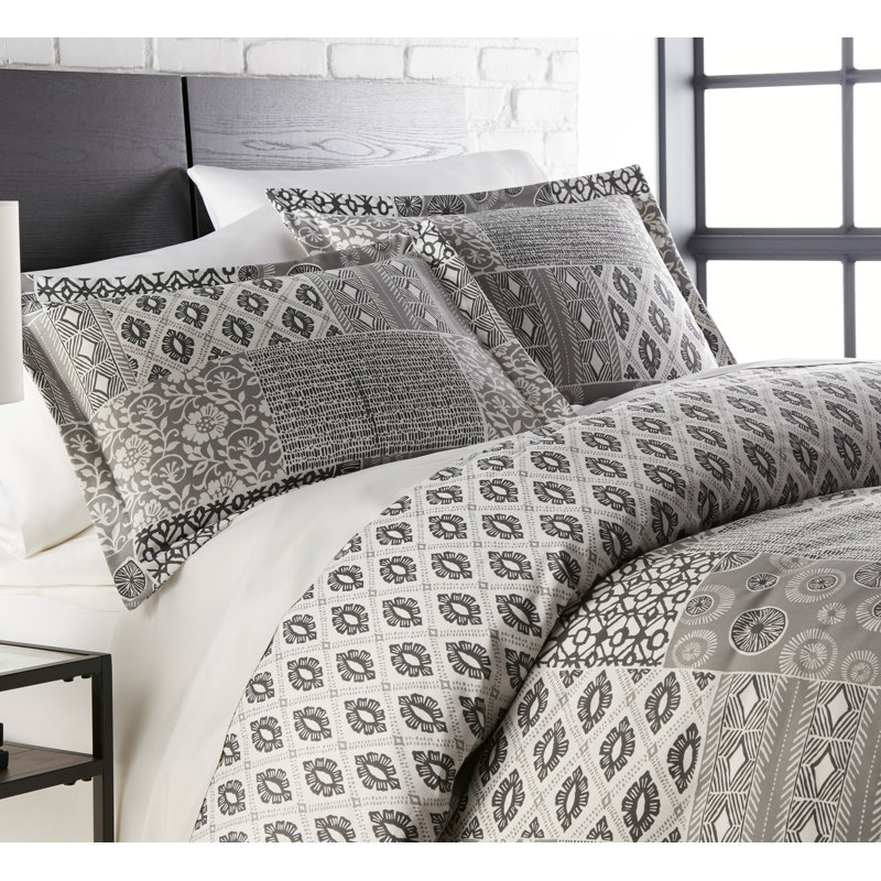 Gray King Reversible Down Alternative Microfiber Comforter Set