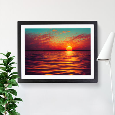 Hopeful Ocean Sunset - Single Picture Frame Print