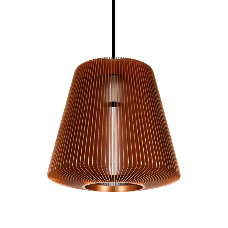 Grand luminaire suspendu Bramah, H 10,1 po x l 10,9 po x P 10,9 po, Cuivre