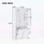 Armoire de rangement pour salle de bain avec portes, tiroirs, panier à linge inclinable et tablettes réglables-1813370311