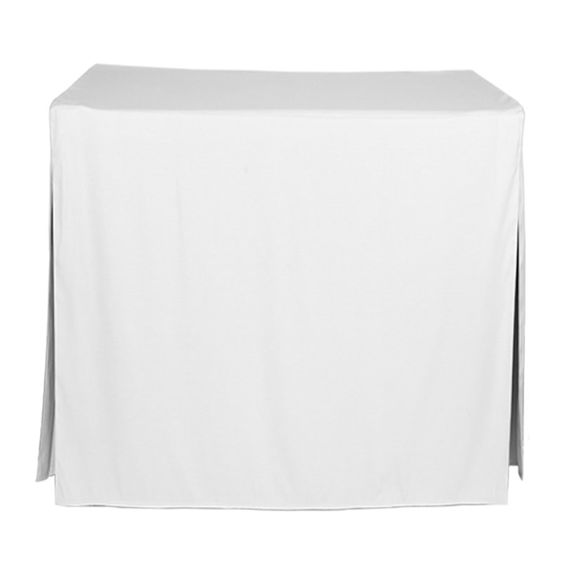 White Polyester Fitted Square Table Cover for Events