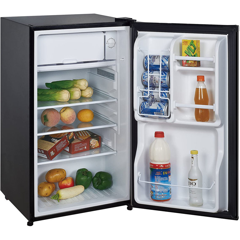 Magic Chef MCBR350S2 3.5 Cubic Foot Compact Mini Fridge with Freezer, Black