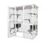 Cage à chat en bois blanc