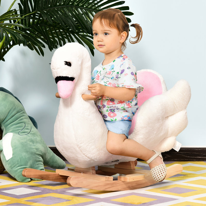 Kids Plush Toy Swan Style Rocker