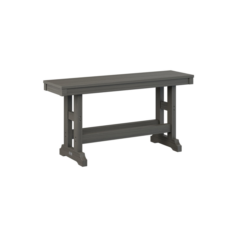 Garden Classic Outdoor Counter Bench, 18" H x 44" W x 12.5" D, Coastal Gray