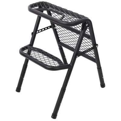 Foldable SUV Tire Ladder Adjustable Vehicle Access Step for Truck SUV RV Offroad