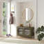 Armoire d'appoint 2 portes, armoire de rangement en métal avec portes en verre-948900959