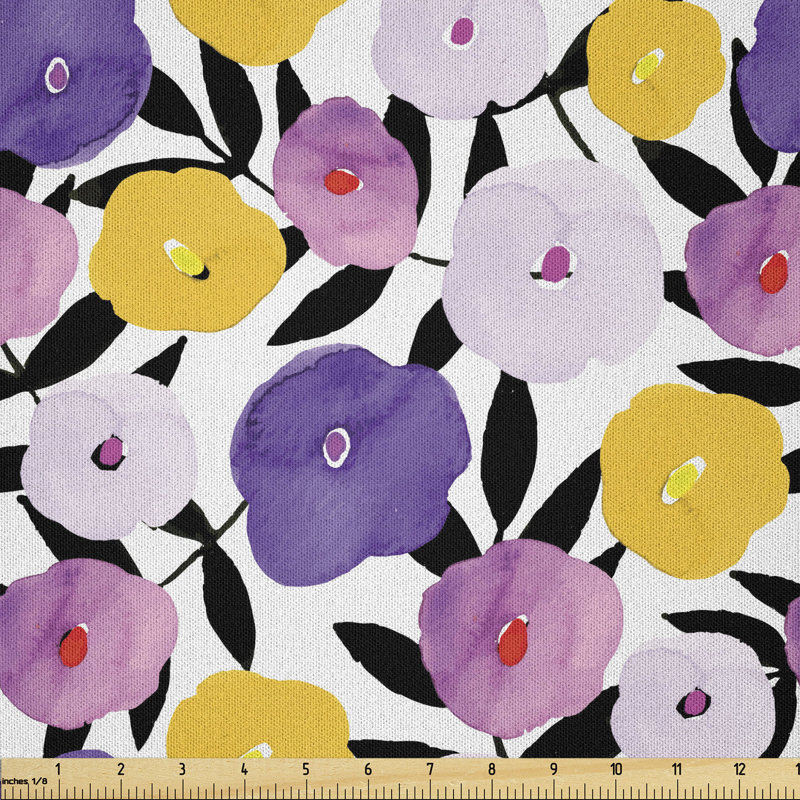 Multicolore, tissu aquarelle Ambesonne par The Yard, l 90 po x L 360 po