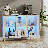Sideboard Buffet Cabinet With Glass Door, Adjustable Shelves, RGB Light-342275186