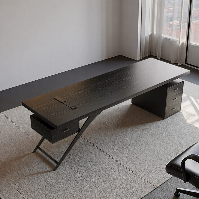 Bureau de conception industrielle moderne, H 29,53 po x l 86,61 po x P 31,5 po