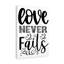 Love Never Fails - Wrapped Canvas Print-1254139301