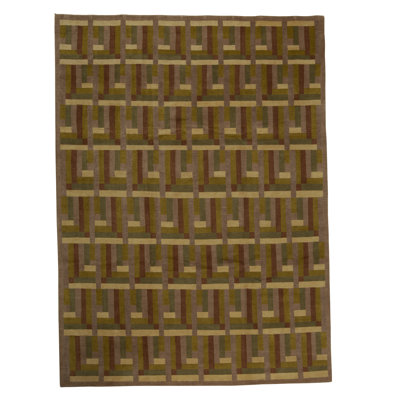 Hand-Knotted High-Quality Brown Area Rug