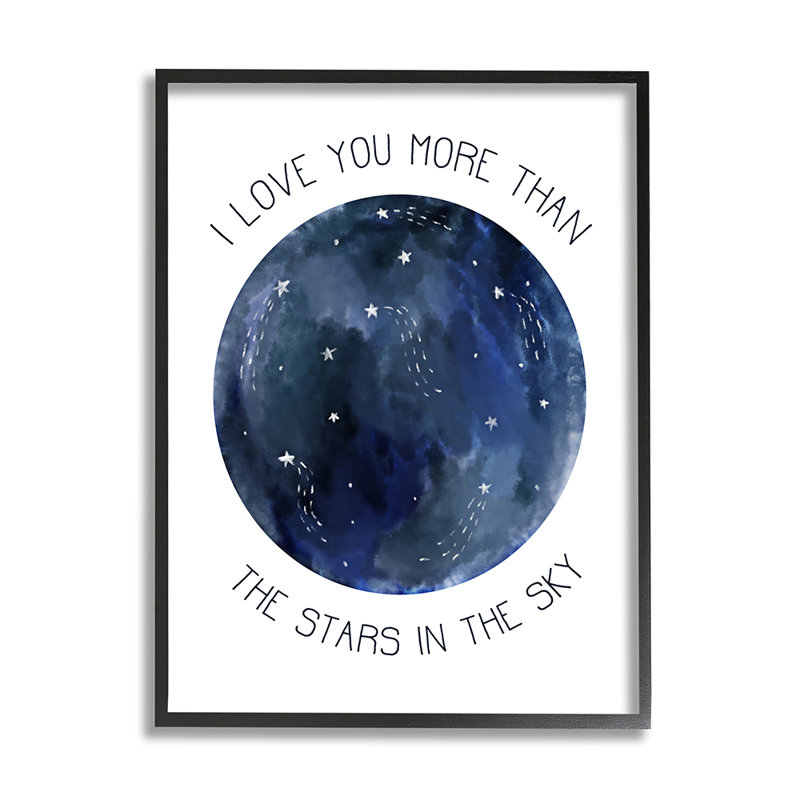 Plus que les étoiles, phrase romantique, ciel nocturne par Daphne Polselli - impression d'art graphique