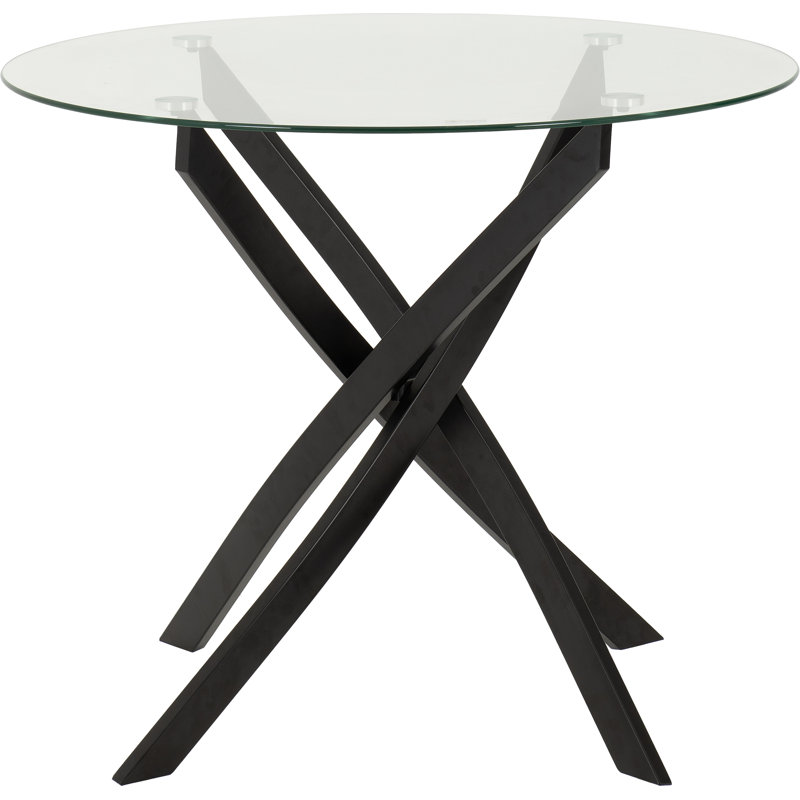 Blonnie Round Glass Top Dining Table