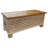 Hand-crafted Solid Wood Large Bench Trunk With Honeycomb Carved Front Panel