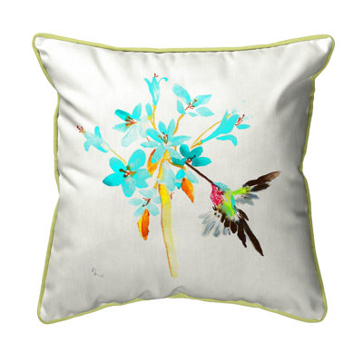 Hummingbird Outdoor Reversible Throw Pillow