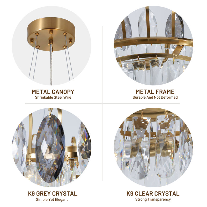 Derrien 6 - Light Dimmable Chandelier
