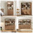 71" Tall Book Shelf With Cabinet 5 Tier Fluted Bookcase With Doors-206568395