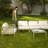 Patio Furniture Plastic 5 - Person Patio Conversation Set with Cushions