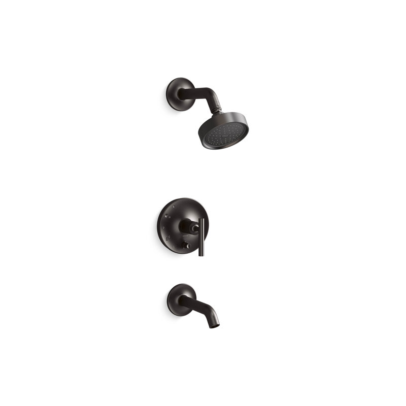 Purist Rite-Temp Bath And Shower Trim Kit With Push-Button Diverter And 1.75 Gpm, Lever Handle