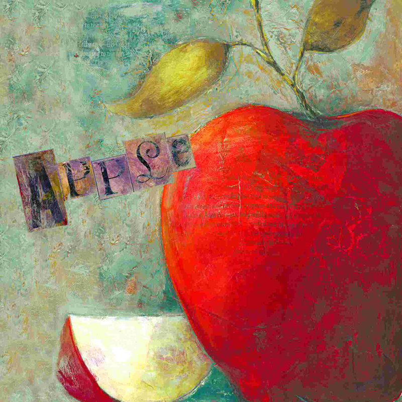 " Trio Apple ", 36" W x 36" H