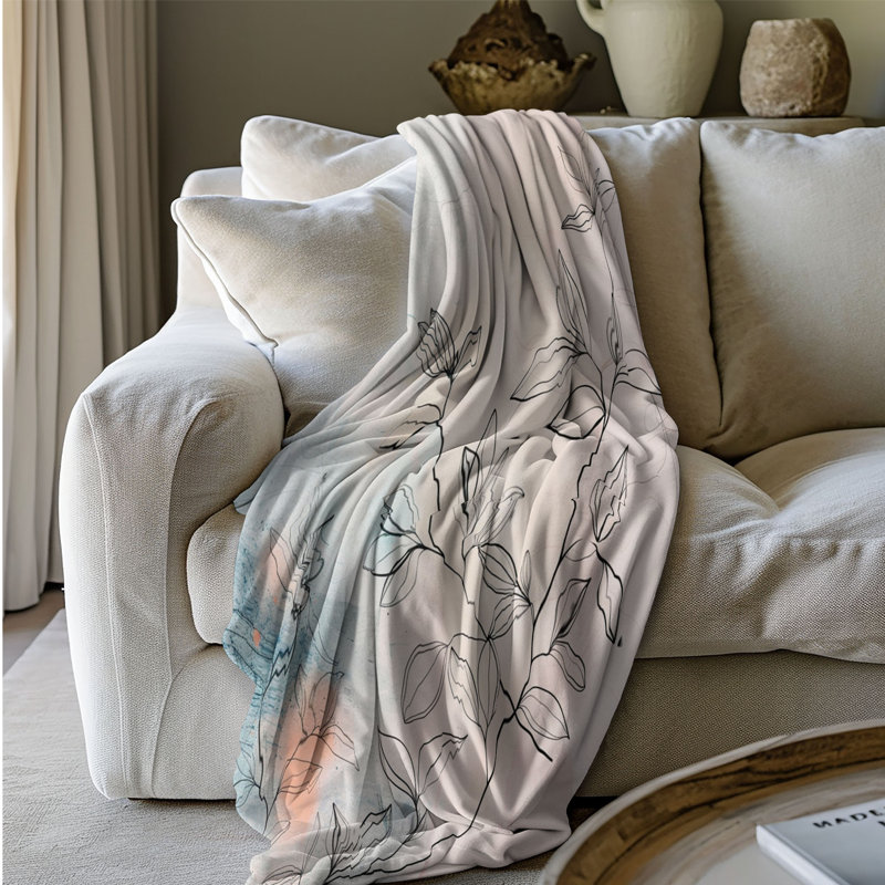 Couverture rose-bleue imparfaite - 1 pièce Sherpa Premium, Lit simple