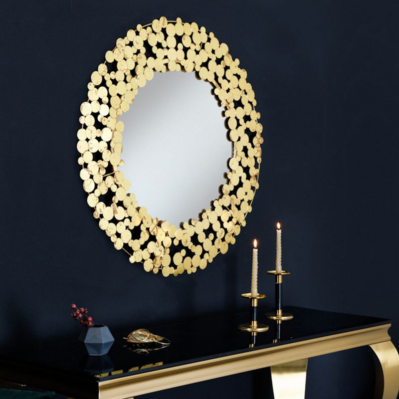 Kimberli Iron Circle Wall Mirror