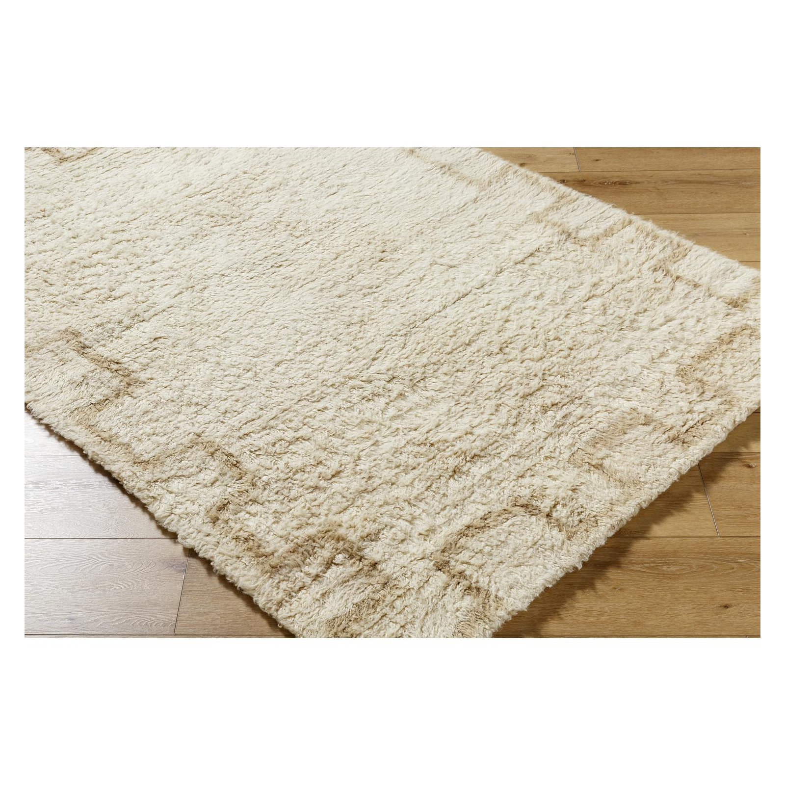 Anemone Hand Tufted Wool Ivory Rug, Rectangle 2' x 3'