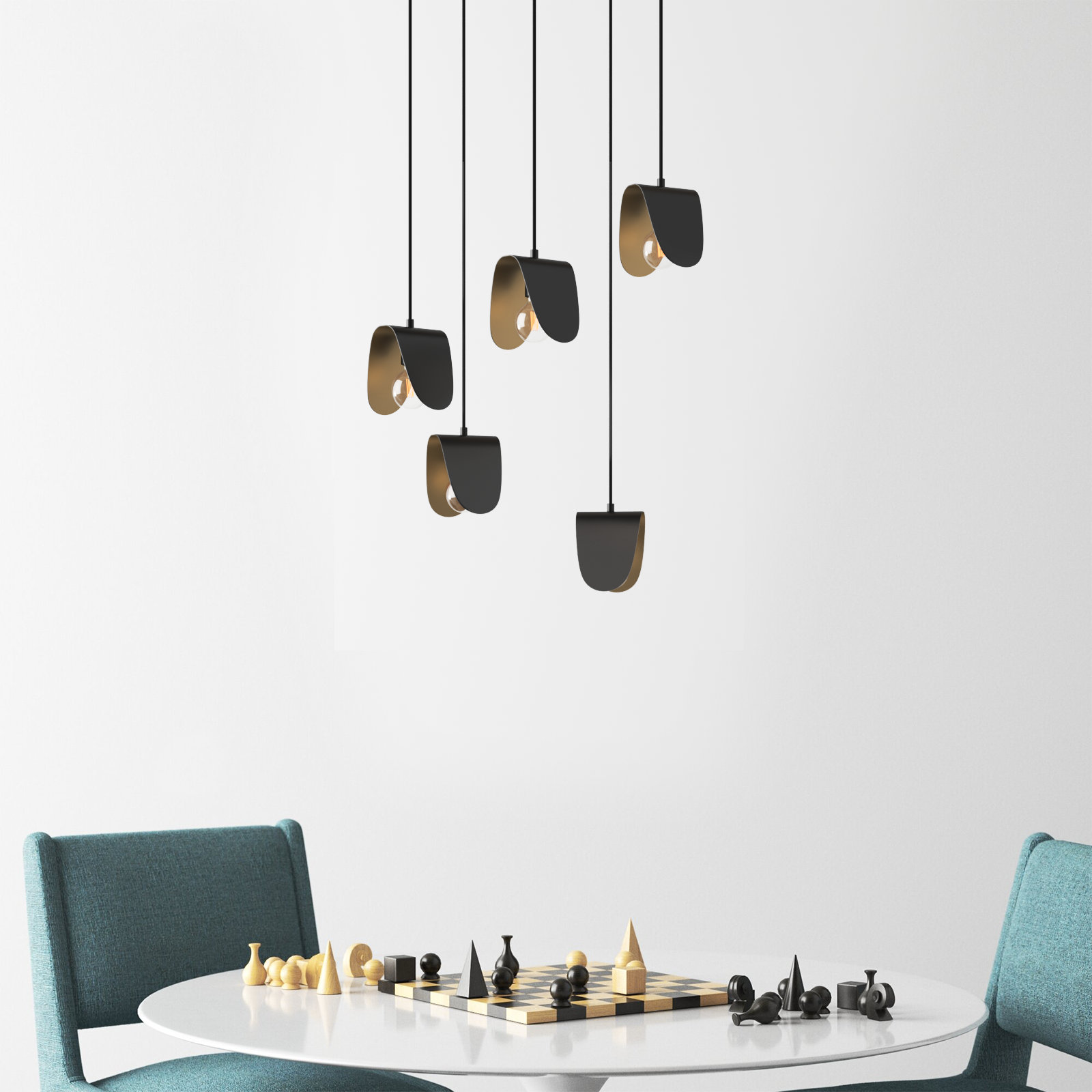 Greenbury 5 Light Metal Dimmable Pendant