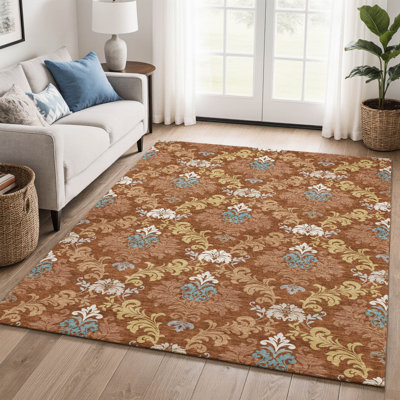 Premium Machine Washable Villers Damask Rug