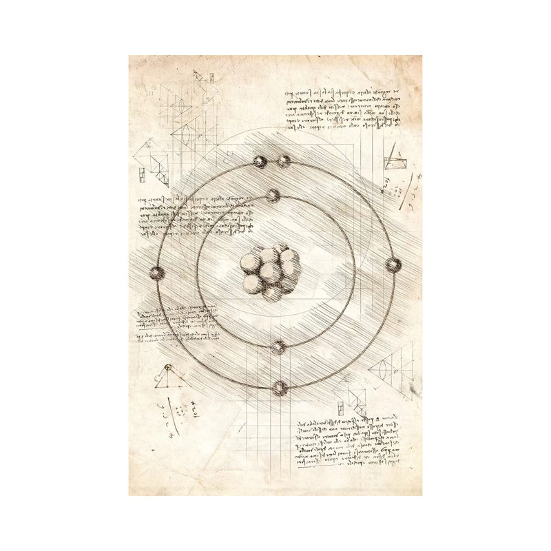 «Subatomic Particles» par Cornélin, impression sur toile tendue, H 12 po x l 8 po x P 0,75 po