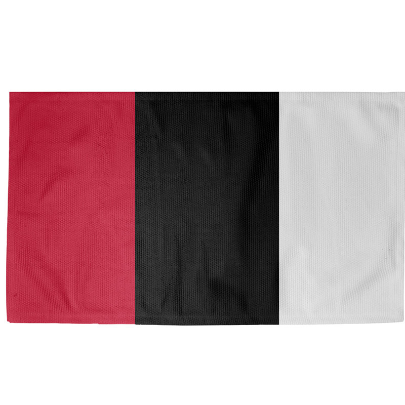 Tapis rouge à rayures de hockey national, Rectangle 3 pi x 5 pi, Oui