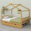 Lit plateforme en bois avec tête de lit et pied de lit House House-1957675230