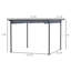 Auvent pour pergola avec abat-jour 11,5 'X
