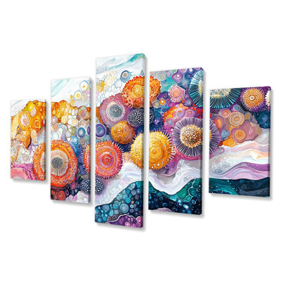 Abstract Sea Urchin And Coral Landscape I - Urchin Wall Art - Mod Wall Art Decor Diamond