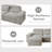 114"W Modular Sectional Sofa With Down Feather Filled And Adjustable Backrest, L-Shaped Comfy Cloud Couch With Storage Ottoman For Living Room-831935847
